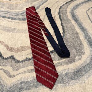 Tommy Hilfiger Men's Silk Red with Stripes Tie